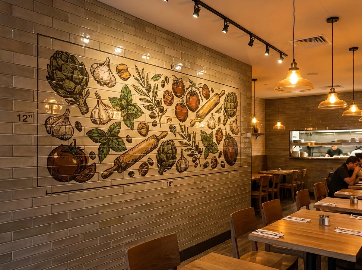 Restaurants wall print